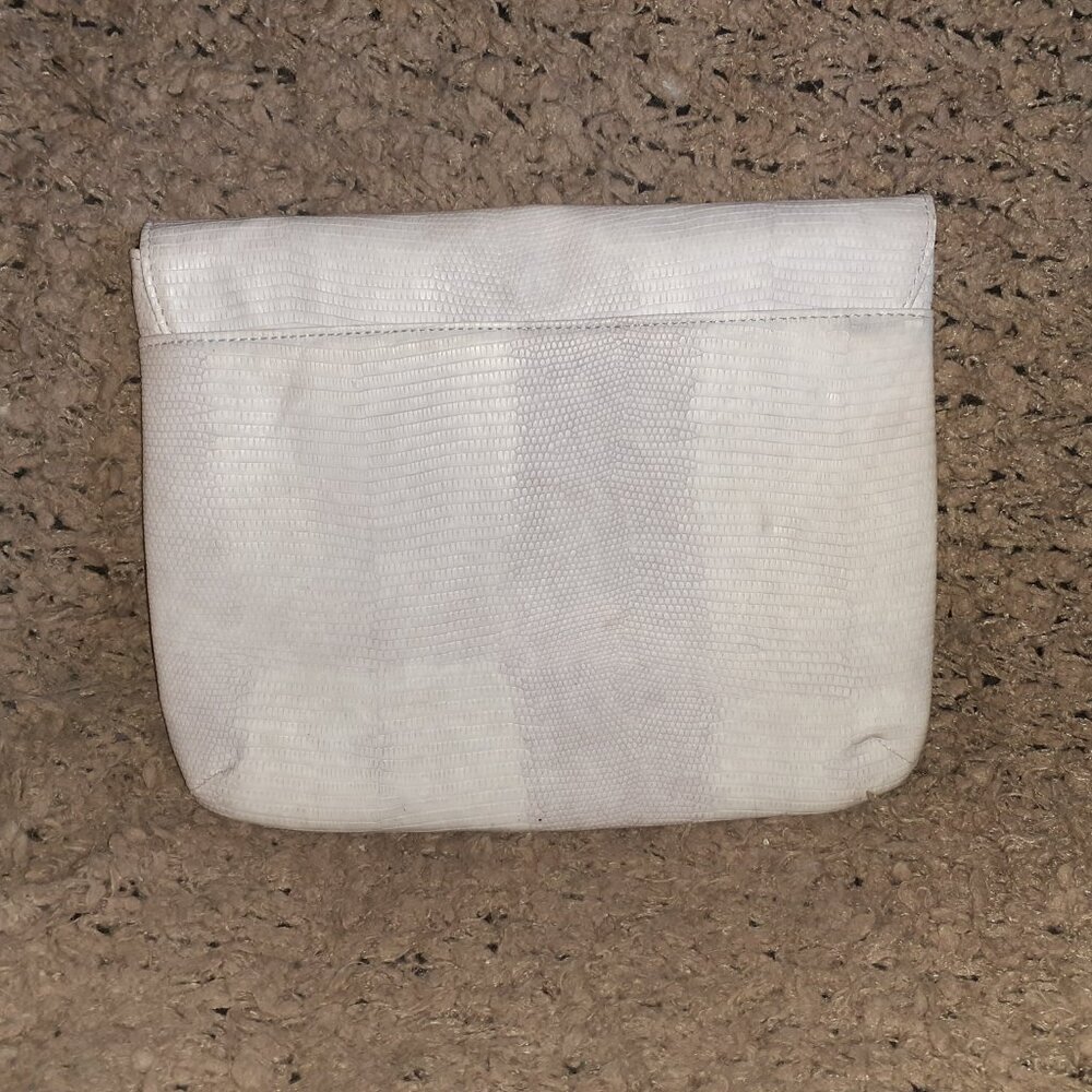 KG KURT GEIGER-Mauve/Gray Embossed Snake Skin Travel Pouch/Clutch-Excellent - Picture 3 of 4
